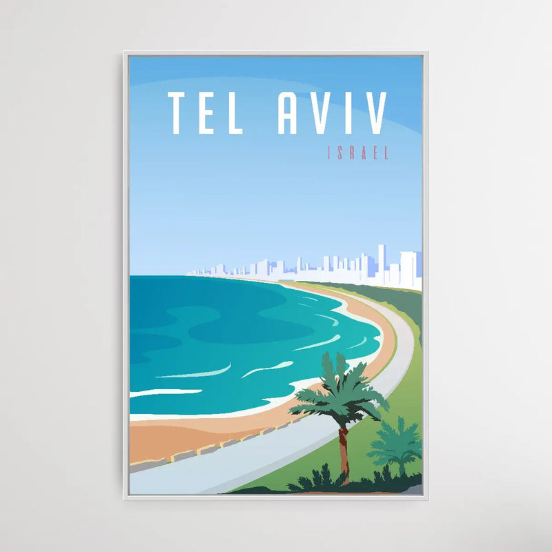 Tel Aviv - Vintage Style Travel Print - I Heart Wall Art