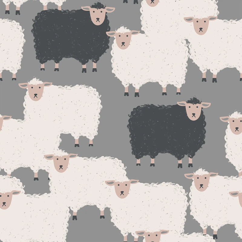 The Black Sheep - Peel and Stick Removable Wallpaper I Heart Wall Art Australia 