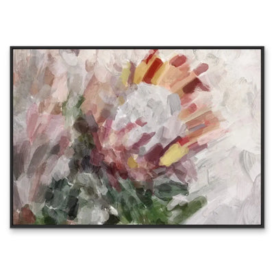 The Blossom Series II - Protea Abstract Artwork - Pink and Yellow Shades - Australiana Print I Heart Wall Art Australia 