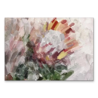 The Blossom Series II - Protea Abstract Artwork - Pink and Yellow Shades - Australiana Print I Heart Wall Art Australia 