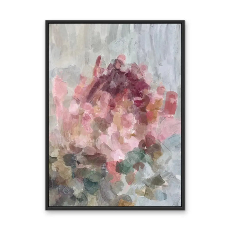 The Blossom Series III - Protea Abstract Artwork - Pink and Yellow Shades - Australiana Print I Heart Wall Art Australia 