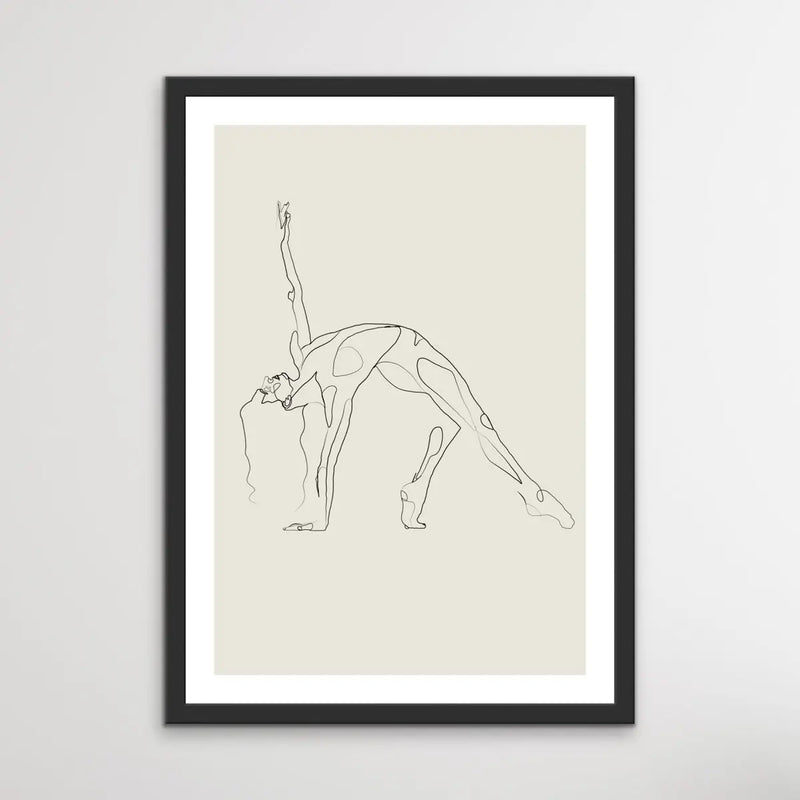 The Dancer Style A - Black and White Line Drawing Prints I Heart Wall Art Australia 