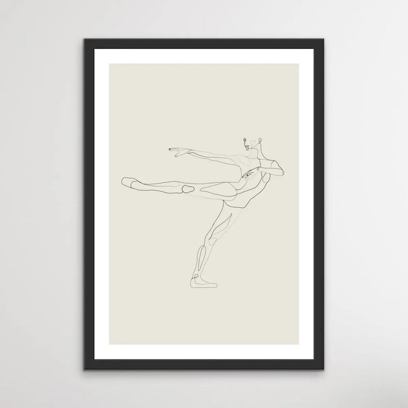 The Dancer Style C - Black and White Line Drawing Prints I Heart Wall Art Australia 