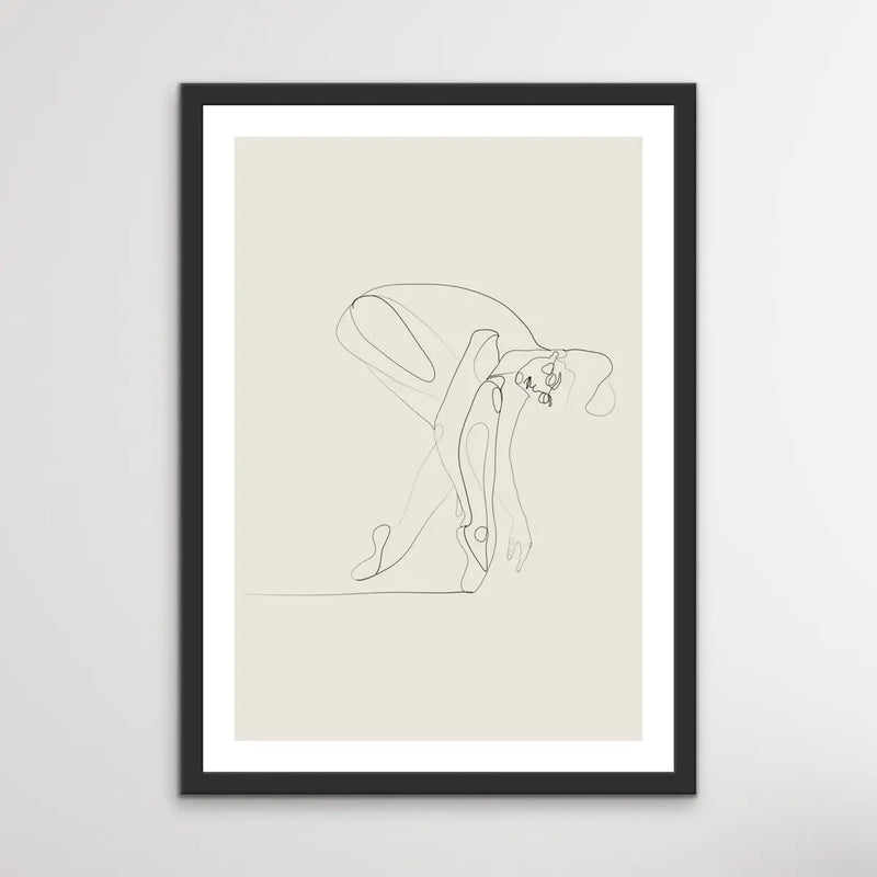 The Dancer Style G - Black and White Line Drawing Prints I Heart Wall Art Australia 