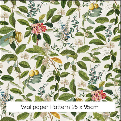 The English Garden in White Wallpaper - Floral Wallpaper In Traditional Style - Peel and Stick Wallpaper I Heart Wall Art Australia 