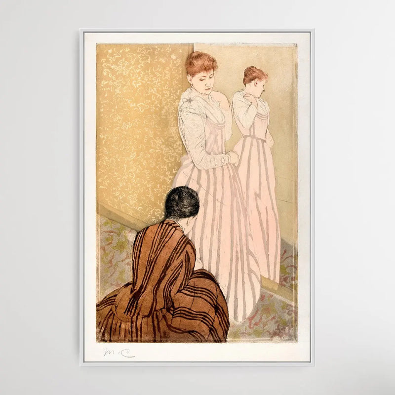 The Fitting (1890–91) by Mary Cassatt - I Heart Wall Art