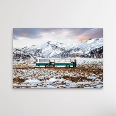 The Last Stop by Paco Herrero - Photographic Print of Bus In Iceland Landscape - I Heart Wall Art