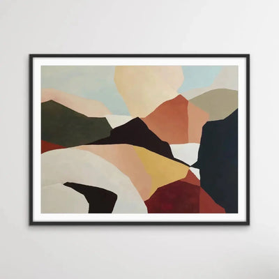 The Mountains Beyond - Contemporary Boho Style Mountain Landscape Artwork - I Heart Wall Art