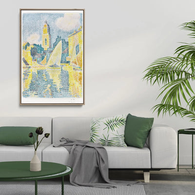 The Port, Saint–Tropez by Paul Signac - Stretched Canvas Print or Framed Fine Art Print I Heart Wall Art Australia 