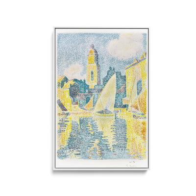 The Port, Saint–Tropez by Paul Signac - Stretched Canvas Print or Framed Fine Art Print I Heart Wall Art Australia 