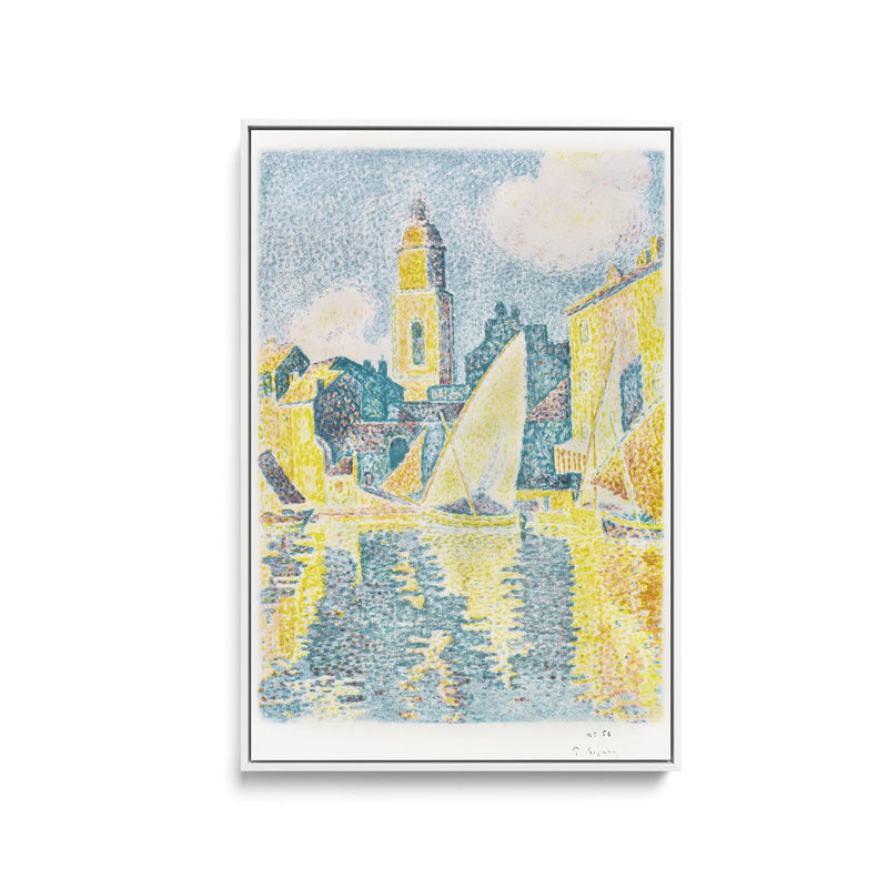 The Port, Saint–Tropez by Paul Signac - Stretched Canvas Print or Framed Fine Art Print I Heart Wall Art Australia 