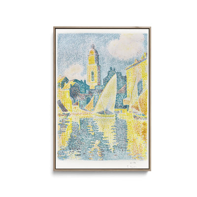 The Port, Saint–Tropez by Paul Signac - Stretched Canvas Print or Framed Fine Art Print I Heart Wall Art Australia 