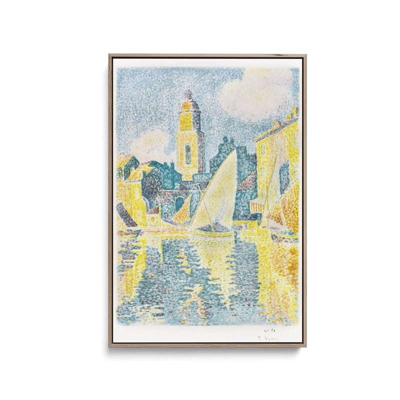 The Port, Saint–Tropez by Paul Signac - Stretched Canvas Print or Framed Fine Art Print I Heart Wall Art Australia 