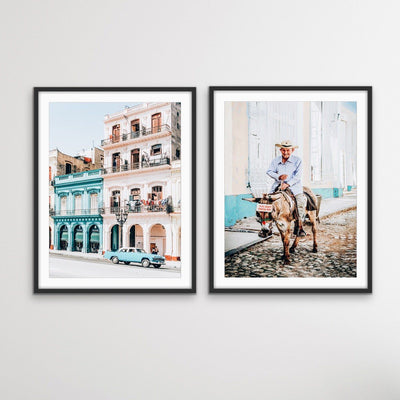 The Streets of Cuba - Two Piece Photographic Print Set Diptych - I Heart Wall Art