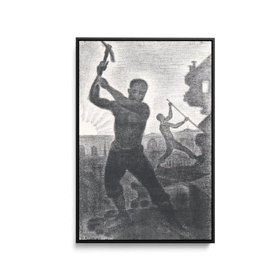 The Wreckers by Paul Signac - Stretched Canvas Print or Framed Fine Art Print I Heart Wall Art Australia 