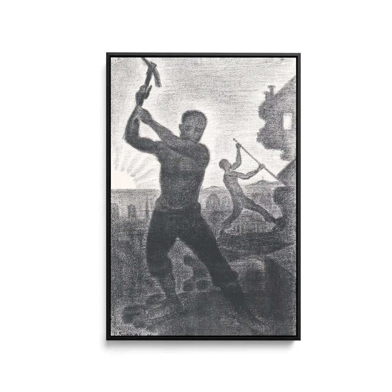 The Wreckers by Paul Signac - Stretched Canvas Print or Framed Fine Art Print I Heart Wall Art Australia 