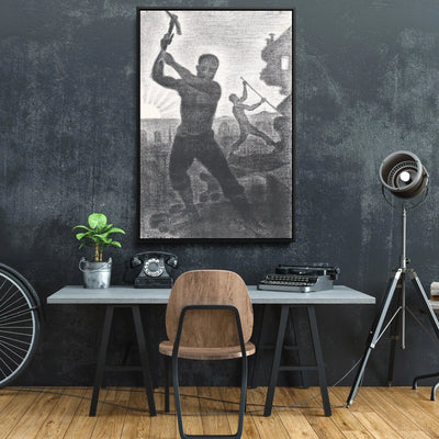 The Wreckers by Paul Signac - Stretched Canvas Print or Framed Fine Art Print I Heart Wall Art Australia 