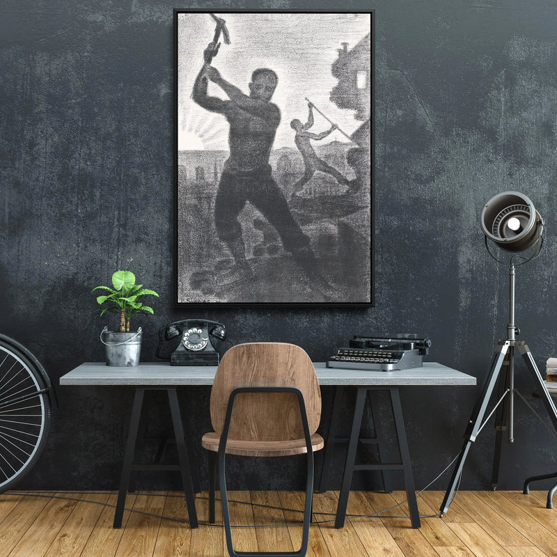 The Wreckers by Paul Signac - Stretched Canvas Print or Framed Fine Art Print I Heart Wall Art Australia 