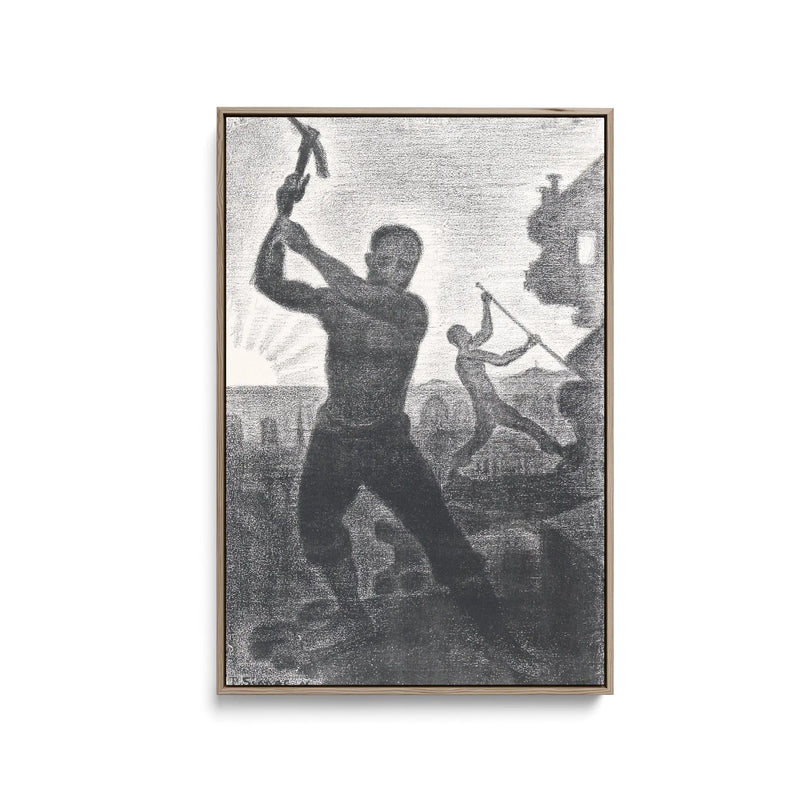 The Wreckers by Paul Signac - Stretched Canvas Print or Framed Fine Art Print I Heart Wall Art Australia 