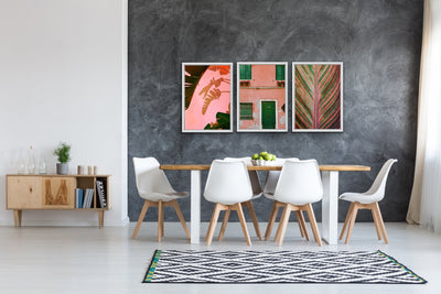 Three Piece Artwork - Pink And Green Should Always Be Seen Canvas Art I Heart Wall Art Australia 