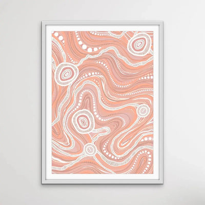 Trading Route On Country - Original -  Aboriginal Art Print By Leah Cummins I Heart Wall Art Australia 