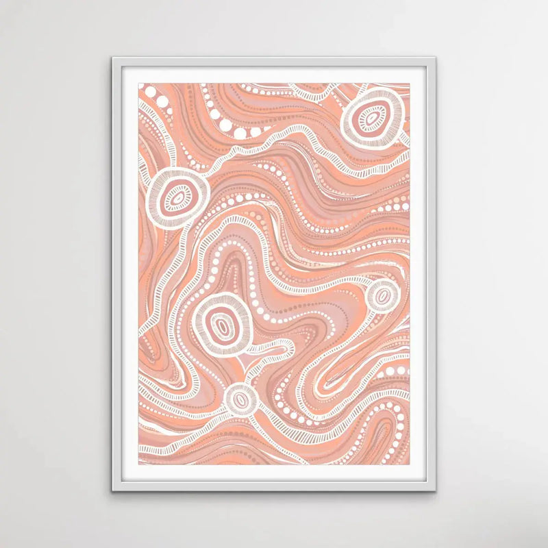 Trading Route On Country - Original -  Aboriginal Art Print By Leah Cummins I Heart Wall Art Australia 
