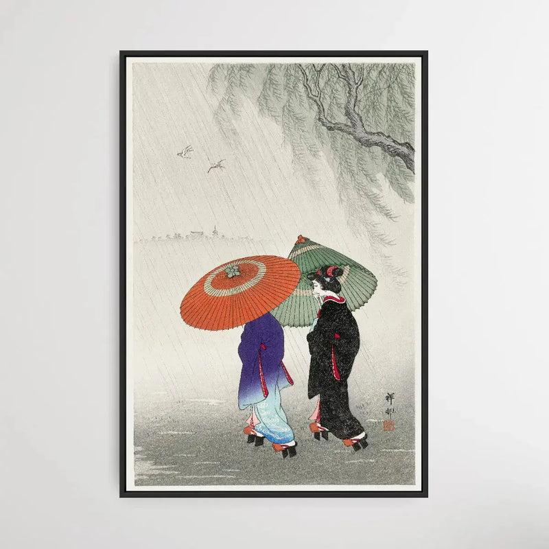 Two Women in the Rain by Ohara Koson - I Heart Wall Art