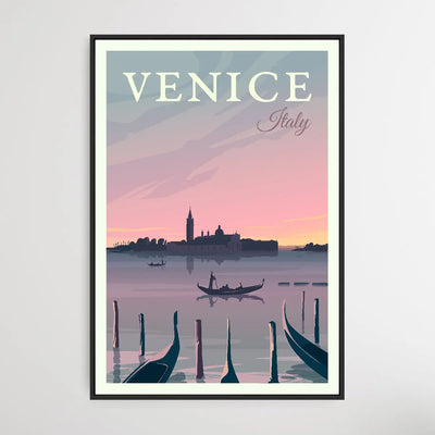 Venice - Vintage Style Travel Print - I Heart Wall Art