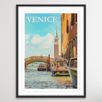 Venice Vintage Travel Poster - I Heart Wall Art
