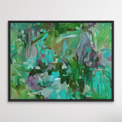 Verdant - Green and Blue Abstract Artwork Canvas Print by Edie Fogarty - I Heart Wall Art