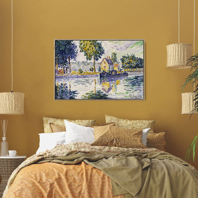 View of the Seine, Samois (1906) by Paul Signac- Stretched Canvas Print or Framed Fine Art Print I Heart Wall Art Australia 