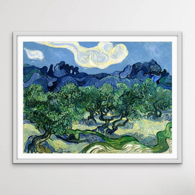 Vincent van Gogh's Olive Trees with the Alpilles in the Background (1889) - Print Of The Artwork - I Heart Wall Art