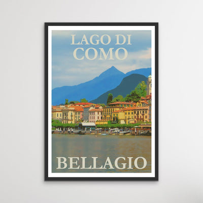 Vintage Lake Como Italy Travel Poster - I Heart Wall Art