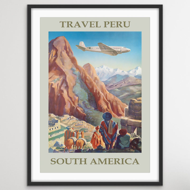 Vintage Peru Travel Poster - I Heart Wall Art