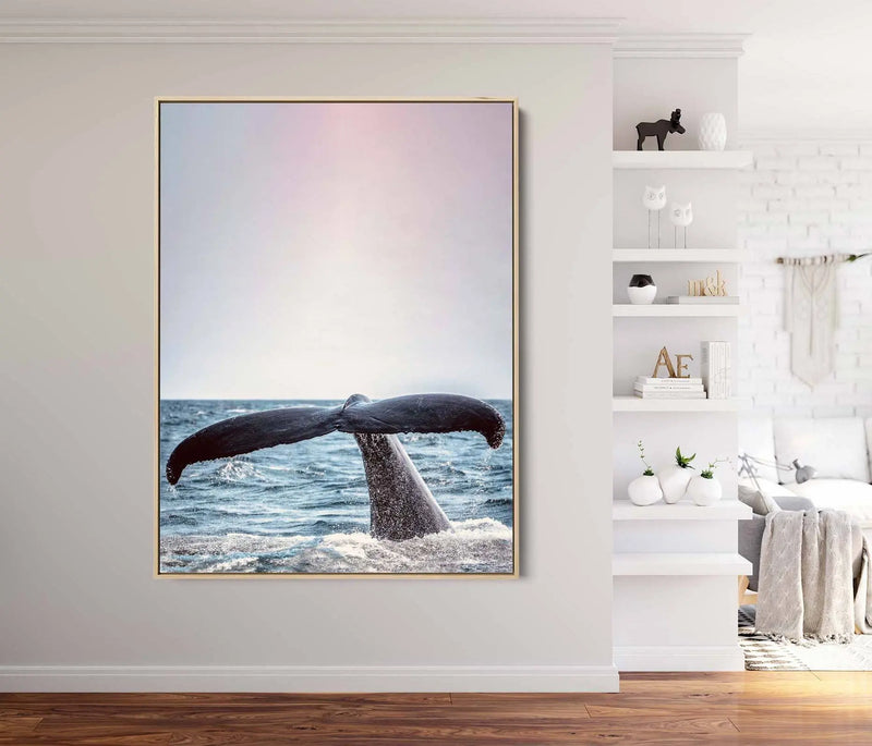Whale Of A Tail - Photographic Print Of Whales Tail On Canvas or Paper I Heart Wall Art Australia 