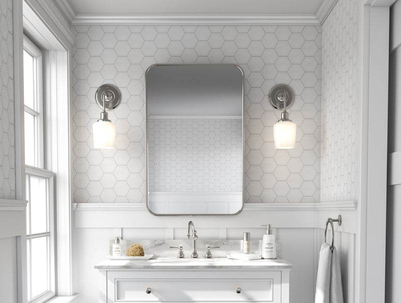White Hexagonal Tile Wallpaper - Soft Pink And Grey Wallpaper I Heart Wall Art Australia 