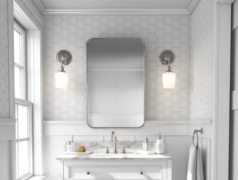 White Hexagonal Tile Wallpaper - Soft Pink And Grey Wallpaper I Heart Wall Art Australia 