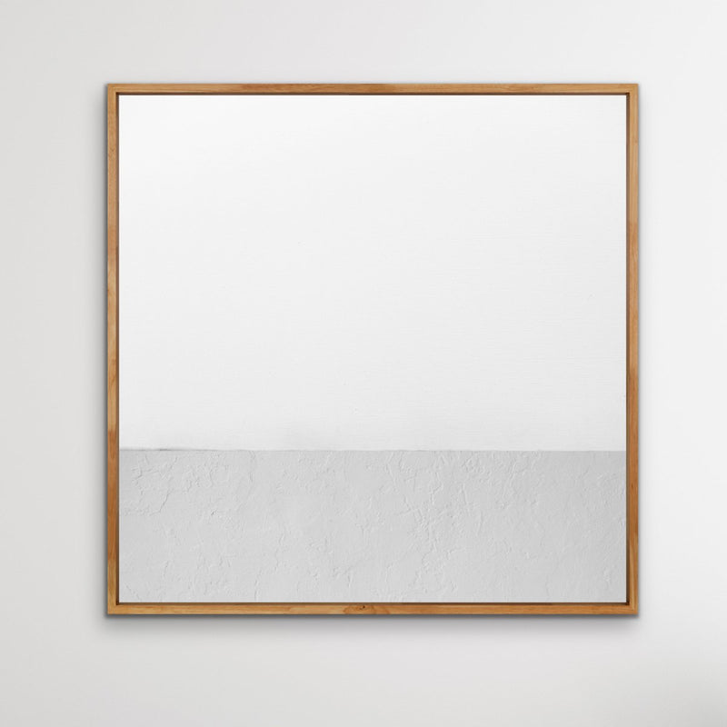 White Whispers - Square Abstract White Grey Geometric Wall Art Canvas Print - I Heart Wall Art