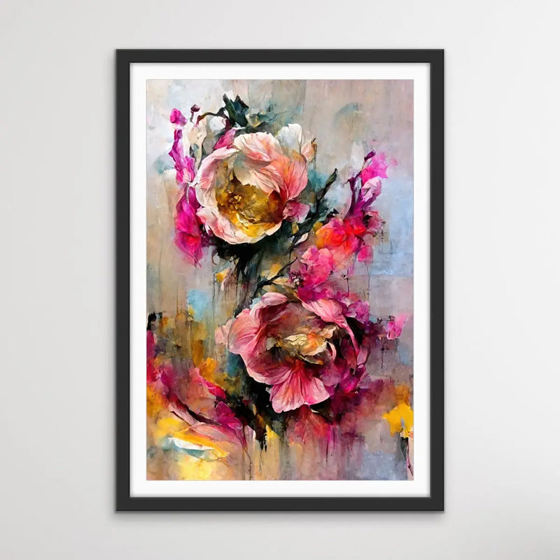 Wild Roses - Colourful Illustration by TreeChild Available as a Canvas or Paper Print I Heart Wall Art Australia 