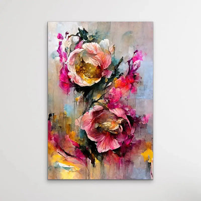 Wild Roses - Colourful Illustration by TreeChild Available as a Canvas or Paper Print I Heart Wall Art Australia 
