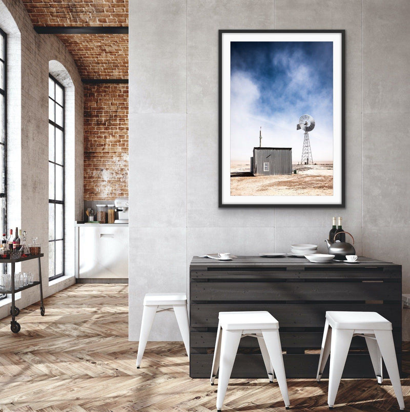 Windmill - Australian Landscape Outback Photographic Print - I Heart Wall Art