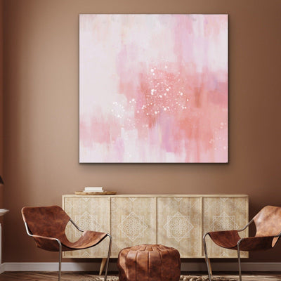 Wishes - Blush Pink Boho Abstract Canvas Print - I Heart Wall Art