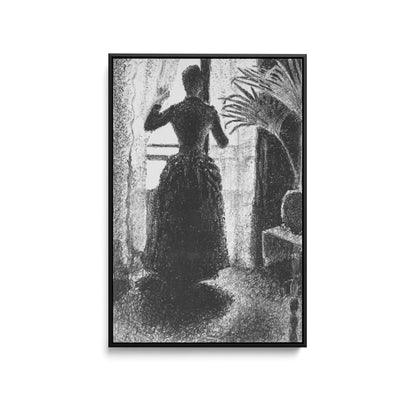 Woman at the Window by Paul Signac - Stretched Canvas Print or Framed Fine Art Print I Heart Wall Art Australia 