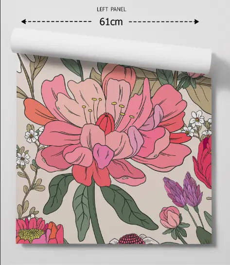 You Do You  - Floral Vintage Peel and Stick Removable Wallpaper I Heart Wall Art Australia