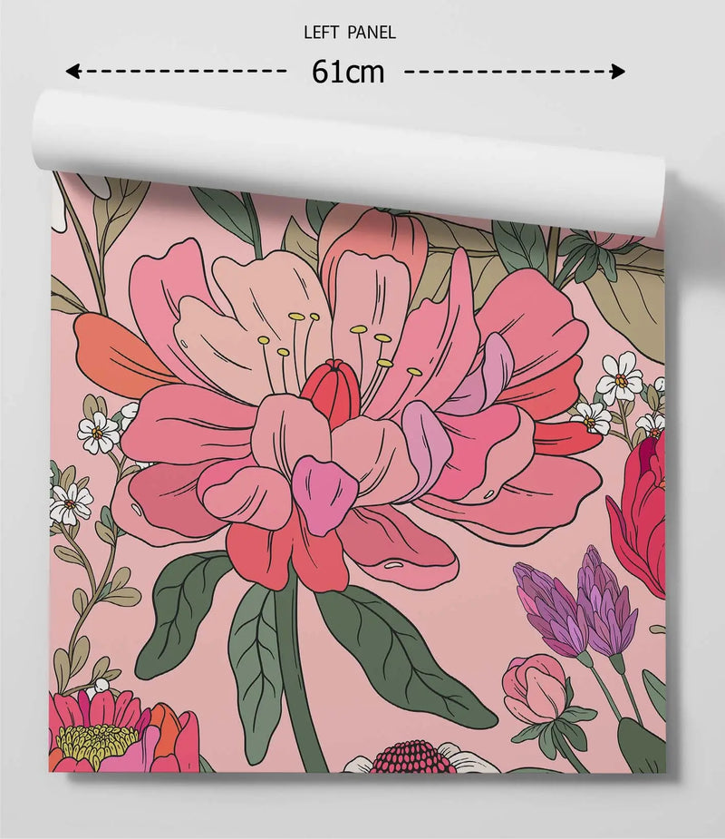 You Do You  - Floral Vintage Peel and Stick Removable Wallpaper I Heart Wall Art Australia