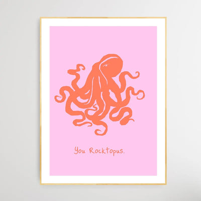 You Rocktopus - Minimalist Octopus Classic Art Print - I Heart Wall Art