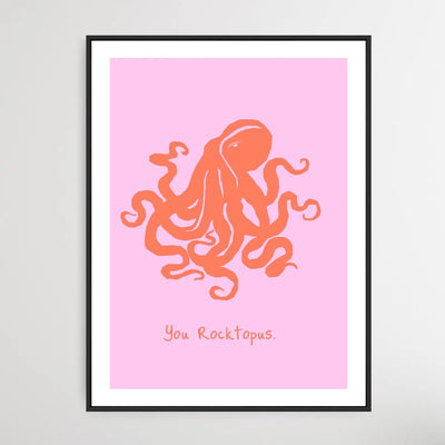 You Rocktopus - Minimalist Octopus Classic Art Print - I Heart Wall Art