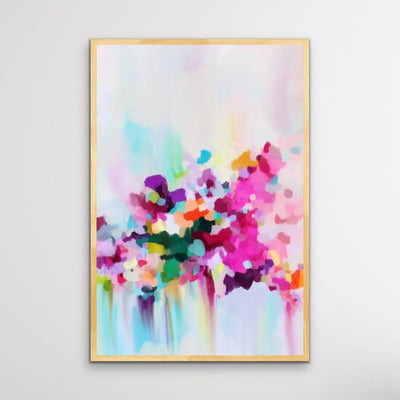 All The Days- Colourful Floral Abstract Artwork as Canvas or Paper Print - I Heart Wall Art - Poster Print, Canvas Print or Framed Art Print