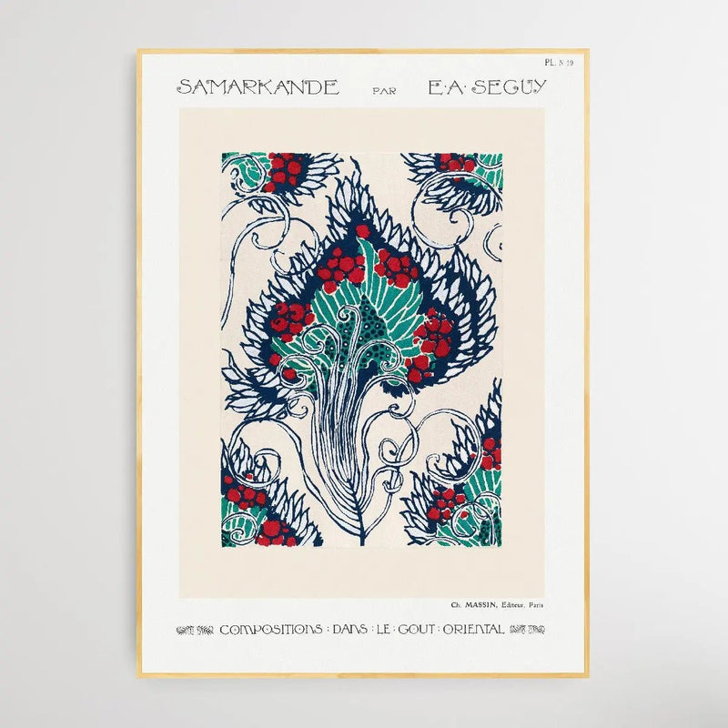 Botanical Pochoir Pattern 2 1914 by E. A. Séguy - I Heart Wall Art - Poster Print, Canvas Print or Framed Art Print