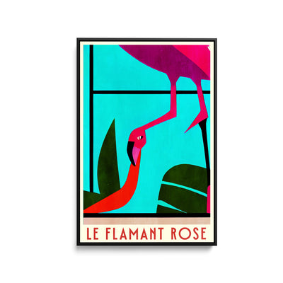 Le Flamant RoseI by Bo Anderson - Stretched Canvas Print or Framed Fine Art Print - Artwork I Heart Wall Art Australia 
